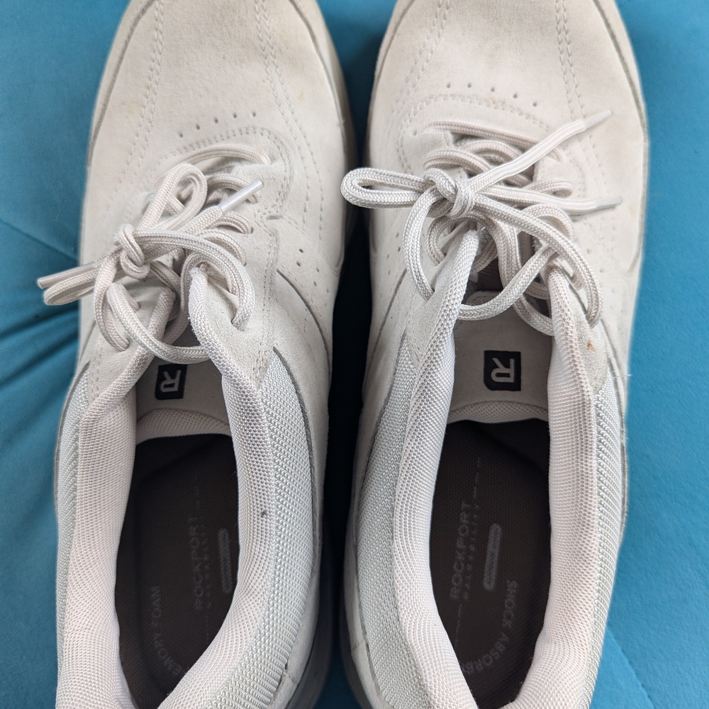 Rockport Men's White Sneakers Size 12 Walking Hiking Vacation Active Wear